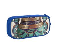ULKMFFCF Trousse à crayons avec imprimé scarabée égyptien, noire, jolie trousse à crayons avec fermeture éclair pour l'école, le bureau, les voyages et le maquillage, bleu, Taille unique, Cartable