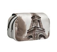 ULKMFFCF Trousse à crayons double couche à rabat pour étudiants, fournitures scolaires, organiseur de voyage, Tour Paris, Taille unique, Cartable