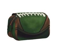 ULKMFFCF Trousse à crayons double couche avec imprimé extraterrestre vert pour étudiants, fournitures scolaires, organisateur de voyage, Vert football, Taille unique, Cartable