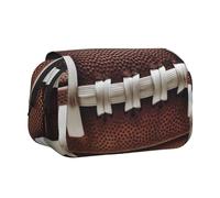 ULKMFFCF Trousse à crayons double couche avec imprimé golf noir et blanc pour étudiants, fournitures scolaires, organiseur de voyage, Lacets de football, Taille unique, Cartable