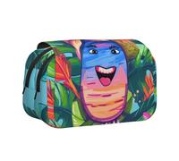 ULKMFFCF Trousse à crayons double couche avec imprimé léopard pour étudiants, fournitures scolaires, organiseur de voyage, Hello Hawaii, Taille unique, Cartable