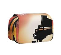 ULKMFFCF Trousse à crayons double couche avec motif paysage de parc pour étudiants, fournitures scolaires, organiseur de voyage, Théâtre musical, Taille unique, Cartable