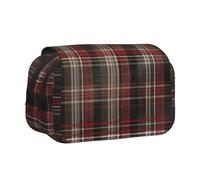 ULKMFFCF Trousse à crayons double couche avec motif paysage de parc pour étudiants, fournitures scolaires, organiseur de voyage, Vieux carreaux, Taille unique, Cartable