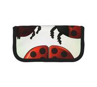 ULKMFFCF Trousse à crayons en toile imprimée coccinelle - Grande capacité - Pour l'école et le bureau, Noir , Taille unique, Cartable