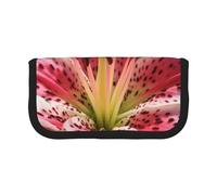 ULKMFFCF Trousse à crayons en toile imprimée fleur de lys - Grande capacité pour l'école, le bureau, les stylos, les cosmétiques, Noir , Taille unique, Cartable