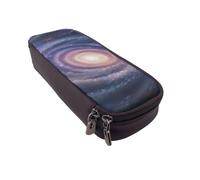 ULKMFFCF Trousse à crayons imprimée plage d'été - Trousse à crayons en cuir synthétique avec fermeture éclair pour l'école, le bureau, les voyages et le maquillage, Spirale spatiale énergie cosmique