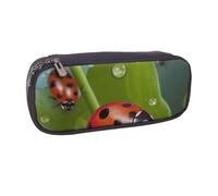 ULKMFFCF Trousse à crayons imprimée raie manta et poisson pour garçons et filles - Jolie pochette en cuir synthétique pour l'école, le bureau, les voyages, le maquillage, coccinelle, Taille unique