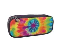ULKMFFCF Trousse à crayons imprimée Volcano pour garçons et filles - Jolie pochette en cuir synthétique pour l'école, le bureau, les voyages, le maquillage, Tie Dye Rainbow, Taille unique, Cartable