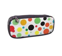 ULKMFFCF Trousse à crayons imprimée Volcano pour garçons et filles - Jolie pochette en cuir synthétique pour l'école, le bureau, les voyages, le maquillage, Twister Pois, Taille unique, Cartable