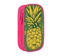 ULKMFFCF Trousse à crayons noire avec citation psych ananas imprimée - Grande capacité - Pour l'école, le bureau, les voyages, le maquillage, rose, Taille unique, Cartable