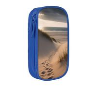 ULKMFFCF Trousse à crayons noire avec imprimé dunes de plage - Grande capacité - Pour l'école, le bureau, les voyages, le maquillage, bleu, Taille unique, Cartable