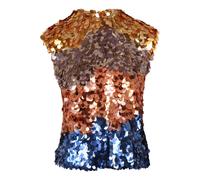 Ulla Johnson - Sleeveless Sequin Top - Femme - Tops - Multicolore - Taille: 40 FR