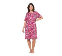 Ulla Popken 2pcs, Bigshirt, Paradise Garden Chemises de Nuit, Aubergine, 44-46 Femmes