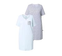 Ulla Popken 2pcs Pack, Nightgown, Leo Lot de 2, Bleu, 46-48 Femme