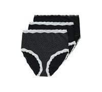 Ulla Popken 3 pièces, Maxi Lettre, Dentelle et Pois 830465 sous-vêtement, Noir, 46-48 Femmes