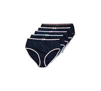 Ulla Popken 5 pièces, Slip midi, Passepoil coloré, Noir, 46-48 Femmes