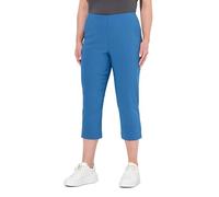 Ulla Popken 640914 Pantalon Bengalin pour Femme, Grande Taille, Longueur Mollet, Taille élastique, Stretch, Bleu Denim, 52W / 32L
