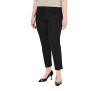 Ulla Popken 7/8-hose, Schmales Bein, Elastikbund Pantalon 7/8, Jambe étroite, Taille élastique, Noir, 60 Femmes