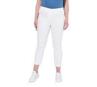 Ulla Popken 7/8-jeggings Sienna, Elastikbund, Schmales Bein Jeggings 7/8, Blanc/Denim, 38W / 32L Femmes