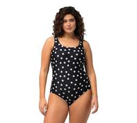 Ulla Popken Badeanzug Alice, Kleine Punkte Maillot de Bain Une pièce, Noir, 50-52 Femmes