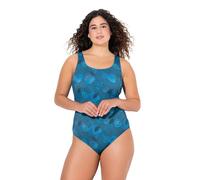Ulla Popken Badeanzug Alice, Softline, Blattfeuerwerk Maillot de Bain Une pièce, Vert Sapin, 54-56 Femmes