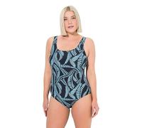 Ulla Popken Badeanzug Alice, Softline, Dg, Ranken Maillot de Bain Une pièce, Noir, 62-64 Femmes