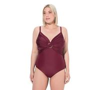 Ulla Popken Badeanzug, Shiny Matt Mix Maillot de Bain Une pièce, Baie, 56 Femmes