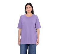 Ulla Popken Basic-Shirt, Rundhals, Bleu Lilas, 48-50 Femmes