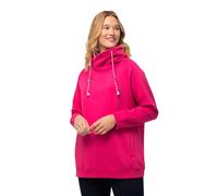 Ulla Popken Basic Sweatshirt Zweifarbige Kordel Maillot de survêtement, Magenta/Rose, 56-58 Femme