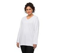 Ulla Popken Basic-V-Shirt, Langarm, T-Shirt À Manches Longues,