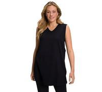 Ulla Popken Basic-V-Top t-Shirts, Schwarz, 60-62 Femme