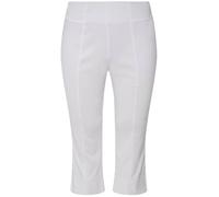 Ulla Popken Bengalin-Capri Hosen, Blanc Neige, 42W x 32L Femme