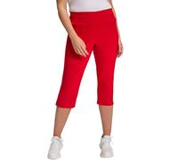 Ulla Popken Bengalin-Capri Pantalon, apfelrot, 45W x 32L Femme