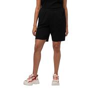 Ulla Popken Short en Jersey, Poches, Taille élastique Bermuda, Noir, 36W x 32L Femme