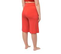 Ulla Popken Bermuda, Jambe Droite, Taille élastique 818539 Pantalon, Rouge, 50W x 32L Femme