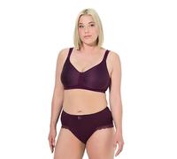 Ulla Popken BH, Spacer, Ohne Bügel, Mikrofaser, Cup C-e Bra, Rouge Raisin, 110B Femmes