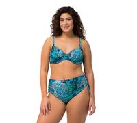 Ulla Popken Bikini, Serpent, Bonnets à Armatures, Bretelles Doubles Réglables, Turquoise, 56 Cm Femme