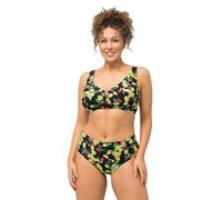 Ulla Popken Bikini Sophia, Baies de Citron 826543 Ensemble, Noir, 56 cm Femmes