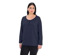 Ulla Popken Blake Blouse, Bleu (755), 44-46 Femme