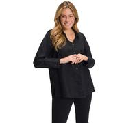 Ulla Popken Blouse en Lin, Noir, 56-58 Femme