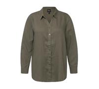 Ulla Popken Blouse en Lin, Vert Loden, 48-50 Femme