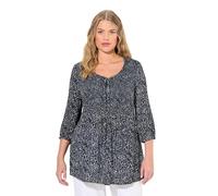 Ulla Popken Blouse Smok avec Imprimé À Pois 830258 Blouse Femme