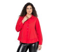 Ulla Popken Bluse,volantsaum, A-Line Chemisiers, Fuchsia, 44-46 Femmes