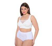 Ulla Popken Bralette en Dentelle, Microfibre, sans Armature, Bonnet B à F