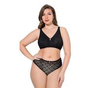 Ulla Popken Bralette TruYou pour Femme - Grandes Tailles - sans Armatures - Dentelle - Doublure en Maille - Bonnet B - F