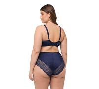 Ulla Popken Brassière, Bonnet Souple, Satin et Dentelle 830417 Soutien-Gorge, Noir, 110C Femmes