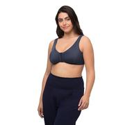 Ulla Popken Brassière, Soutien-Gorge sans Armatures. Fermeture sur Le Devant, Bretelles Larges et rembourrées. N'entaille Pas la Peau. Disponible Jusqu'au 130 D. Bleu Nuit 100F 689668139-100F