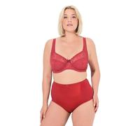Ulla Popken Bügel-BH, Blütenspitze, Vollspitze, Cup C-E Soutien-Gorge, Salsa, 100E Femmes