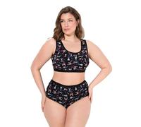 Ulla Popken Bustier, Schlupfform, Einfarbig, Ohne Bügel Soutien-Gorge, Pouces Opaques, Fuchsia, 42-44 Femmes