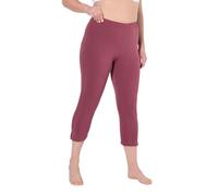 Ulla Popken Caprihose, 7/8-länge, Elastikbund, BIS GR. 66/68 Pantacourt, Marron, 32W / 32L Femmes